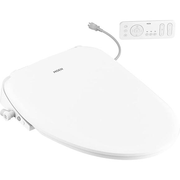 Moen EB2100 Bidet Seat,5-Series, Elongated,White, Remote Control &Warm Air Dryer - Picture 1 of 6